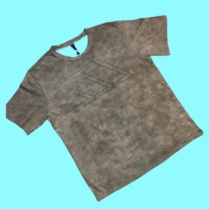 Adidas 3 Bar Grey Acid Wash/Tye Dye T-Shirt Men’s Size Medium Good Condition